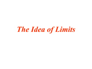 The Idea of Limits 