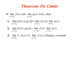 Theorems On Limits 