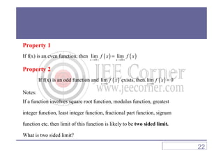 Limits, Continuity & Differentiation (Theory) | PDF