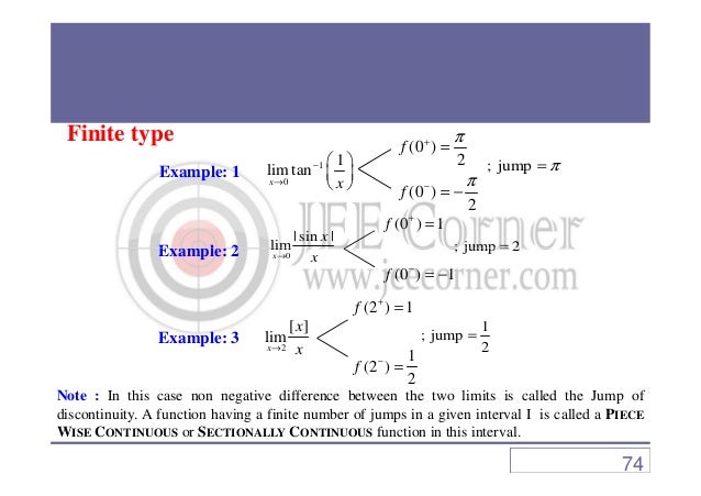 Give An Example Of A Function With Both A Removable And A Non-removable Discontinuity. Limits, Continuity & Differentiation (Theory)