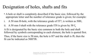 Limits Fits and Tolerances , standards, IT grades, Selective Assembly ...