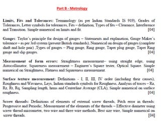 Part B - Metrology
 