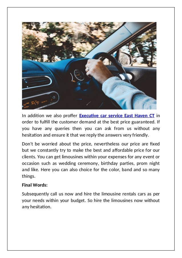 VIP car service Southbury CT