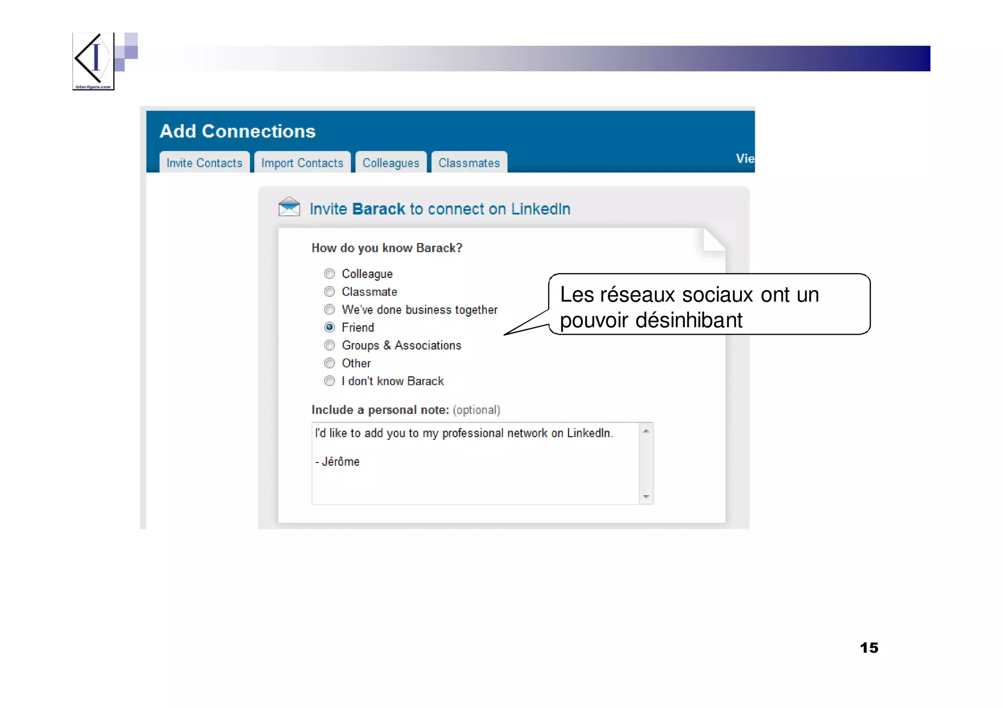 L'impact des réseaux sociaux - J.Bondu