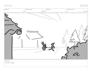 Scene
14
Duration
02:00
Panel
2
Duration
01:00
Dialog
(cross fade)
ANI198 ASS2 Page 30/98
 