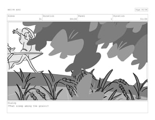 Scene
31
Duration
04:00
Panel
1
Duration
01:00
Dialog
?That sleep among the grain:?
ANI198 ASS2 Page 65/98
 