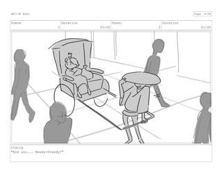 Scene
3
Duration
03:00
Panel
2
Duration
01:00
Dialog
"Are you... Ready-Steady?"
ANI198 ASS2 Page 8/98
 