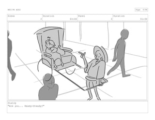 Scene
3
Duration
03:00
Panel
3
Duration
01:00
Dialog
"Are you... Ready-Steady?"
ANI198 ASS2 Page 9/98
 