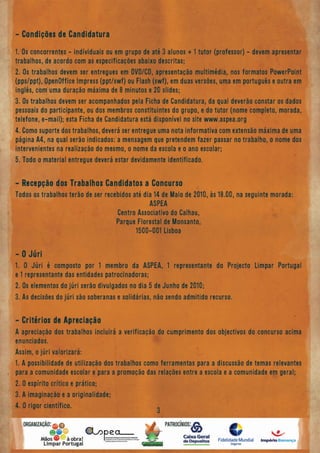 Limpar Portug Regulamento I