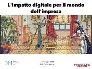 23 maggio 2018
Villa Ponti, Varese
L'impatto digitale per il mondo
dell'impresa
 