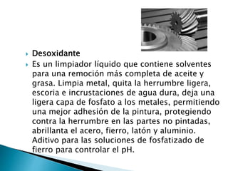 Limpieza superficial de metales | PPTX