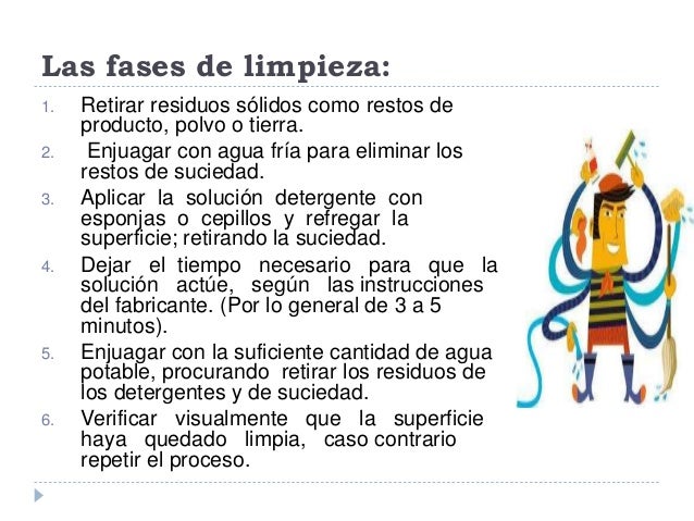 Limpieza y desinfección de las instalaciones, equipos Limpieza y desinfección de las instalaciones, equipos