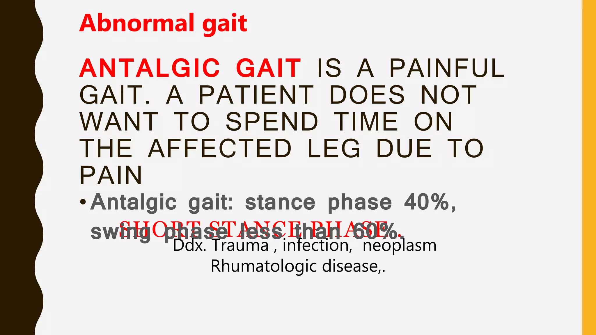 Antalgic approach to Limping in pediatric | PPTX