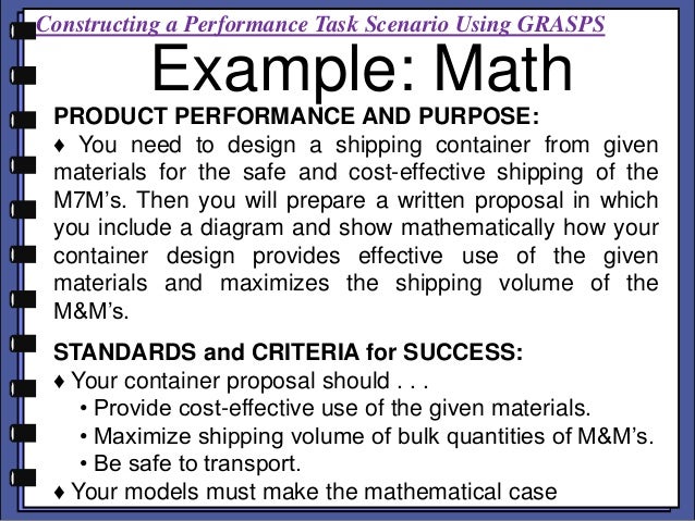 grasp performance assessment success essay examples