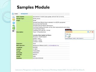 The importance of a laboratory information management system in a research setting