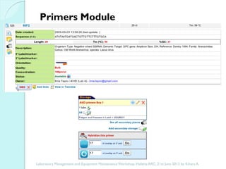 The importance of a laboratory information management system in a research setting