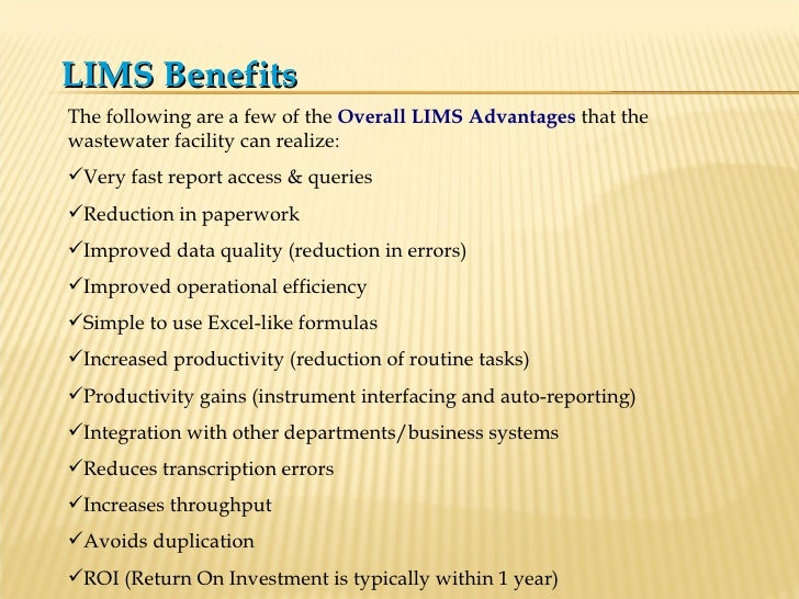 Laboratory Information Management System (LIMS) Laboratory Information Management System (LIMS)