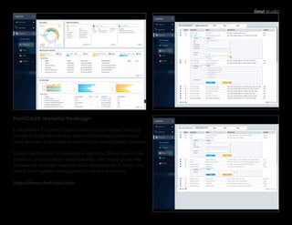FortiCASB
Overview
Salesforce
Office365
Office365
Dashboard
Discovery
Policy
Alert
Activity
DISK USAGE USER ENTITLEMENTS
Privilege User
(User accounts that have not been used for over 30 days.) (User accounts that not belong to the organization.)
Dormant User External User
days
days
115/1280SENSITIVE FILES 12/360HIGH RISK USERS 89/2000TRIGGERED POLICIES 50/390NEW SINCE LAST SCAN
SENSITIVE DATA DISCOVER
FILE EXPOSURE
Exposure Summary Top-Owner Sharing Files Publicity Top-User Sharing Files
USER ADMIN
USER PASSWORD
JESSICA JIANG
TEST
TEST1 2.2
2.1
1.8
1.4
1.7
2.2
2.1
1.8
1.4
1.7
USER ADMIN
USER PASSWORD
JESSICA JIANG
TEST
TEST1
used
79.9G
exposed data
396
file sensitive data
6,953
Total:200G
TotalFiles:
290,888
SHARE
LINK
7
3
1
1
7
3
2
4
internal
external
required
edit read
without
FortiCASB Website Redesign
FortiCASB is Fortinet’s cloud-native Cloud Access Security
Broker (CASB) service that provides visibility, compliance,
data security and threat protection for cloud-based services.
Client reached out to redesign a dashboard flow due to the
previous one has been developed for over many years. We
worked on the user flow and data visualization. It turns into
one of the highest selling product for the company.
https://www.forticasb.com
TAB B TAB CTAB A
STATUS CATEGORY
Identity Number DLP SSN Policy
DLP CN Resident Identity Policy
DLP Visa Credit Card Policy
DLP MasterCard Policy
DLP Amercian Express Policy
DLP Diners Club Card Policy
DLP Discover Card Policy
DLP JCB Policy
DLP Maestro Card Policy
Identity Number
Credit Card Number
Credit Card Number
Credit Card Number
Credit Card Number
Credit Card Number
Credit Card Number
Credit Card Number
NAME DESCRIPTION SEVERITY
VIEW 10
TAB B TAB CTAB A
STATUS CATEGORY
Identity Number DLP SSN Policy
DLP CN Resident Identity Policy
DLP Visa Credit Card Policy
DLP MasterCard Policy
DLP Amercian Express Policy
DLP Diners Club Card Policy
DLP Discover Card Policy
DLP JCB Policy
DLP Maestro Card Policy
Identity Number
Credit Card Number
Credit Card Number
Credit Card Number
Credit Card Number
Credit Card Number
Credit Card Number
Credit Card Number
NAME DESCRIPTION SEVERITY
VIEW 10
DATA LOSS PREVENTION THREAD PROTECTION
DLP UK Driver License Policy
Alert when monitored target has a SSN Alert
Alert
Alert
Alert
Alert
Alert
Alert
Alert
Alert
Alert
Alert when monitered target has a CN resident identity number
Alert when monitered target has a Visa credit card number
Alert when monitered target has a Master credit card number
Alert when monitered target has a American Express credit card number
Alert when monitered target has a Diners Club credit card number
Alert when monitered target has a Discover credit card number
Alert when monitered target has a JCB credit card number
Alert when monitered target has a Maestro credit card number
Alert when monitered target has a UK driver license numberDriver License Number
DATA LOSS PREVENTION THREAD PROTECTION
DLP UK Driver License Policy
Alert when monitored target has a SSN Alert
Alert
Alert
Alert
Alert
Alert
Alert
Alert
Alert
Alert
Alert when monitered target has a CN resident identity number
Alert when monitered target has a Visa credit card number
Alert when monitered target has a Master credit card number
Alert when monitered target has a American Express credit card number
Alert when monitered target has a Diners Club credit card number
Alert when monitered target has a Discover credit card number
Alert when monitered target has a JCB credit card number
Alert when monitered target has a Maestro credit card number
Alert when monitered target has a UK driver license numberDriver License Number
FortiCASB
Overview
Salesforce
Office365
Office365
Dashboard
Discovery
Policy
Alert
Activity
General Context
Name:
Status:
Object Size (MB):
Zip File Size (MB):
Policy Description:
Severity Level:
Policy Type:
DLP CN Resident Identity Policy
False
10
10
Alert when monitored target as a CN resident identity number
Identity Number
SAVE CANCEL
Critical
Alert
Warning
Information
General Context
Sensitive File:
Matching Threshold:
Microsoft Word Document (.doc, .docx)
Microsoft Powerpoint Dcument (.ppt, .pptx)
Microsoft Excel Document (.xls, .xlsx)
Compressed File (.zip, .tar)
Text File (.txt, .rtf)
PDF Document (.pdf)
1
SAVE CANCEL
FortiCASB
Overview
Salesforce
Office365
Office365
Dashboard
Discovery
Policy
Alert
Activity
TAB B TAB CTAB A
STATUS CATEGORY
Access Excessive Login Failures
Password ChangeAccess
NAME DESCRIPTION SEVERITY
DATA LOSS PREVENTION THREAD PROTECTION
VIEW 10
Alert when failed logins for a user exceeds threshold Warning
WariningAlert when passwords are changed
Suspicious Movement
Unapproved Login Location
Restricted User
Suspicious IP
Suspicious Time
Suspicious Location
Sensitive File
Access
Access
Suspicious Acitivity
Suspicious Acitivity
Suspicious Acitivity
Suspicious Acitivity
Suspicious Acitivity
Sensitive Context
Alert
Critical
Alert
Critical
Information
Critical
Critical
Critical
Alert when change in a user’s geographic location exceeds threshold
Alert when a user logs in from an unapproved geographic location
Alert when a monitored user performs selected activities
Alert on activity from suspicious IPs
Alert on activity outside work hours
Alert on activity from suspicious locations
Alert when specified sensitive files is accessed
Alert on user activity in specified sensitive contextsSuspicious Acitivity
General Context
Name:
Status:
Policy Description:
Severity Level:
Policy Type:
Restricted User
True
Alert when monitored user performs selected activities
Alert
Suspicious Activity
SAVE CANCEL
General Context
Suspicious IP:
SAVE CANCEL
 
