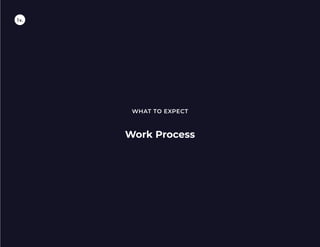 Work Process
WHAT TO EXPECT
 