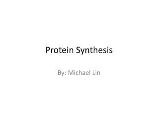 Protein Synthesis
By: Michael Lin

 