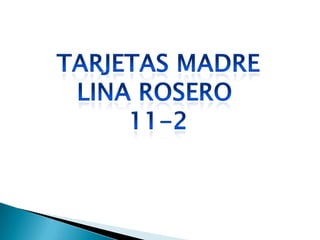 Tarjetas madre Lina rosero 11-2 