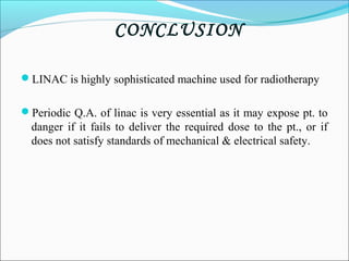 Linac Machine Safety Linac | PPT