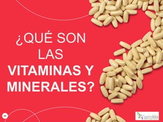 84
¿QUÉ SON
LAS
VITAMINAS Y
MINERALES?
 
