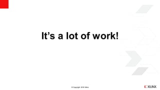 © Copyright 2018 Xilinx
It’s a lot of work!
 