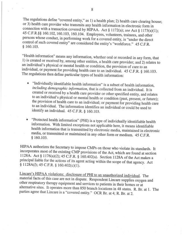 lincare hipaa remediated decision by administrative judge lincare order form