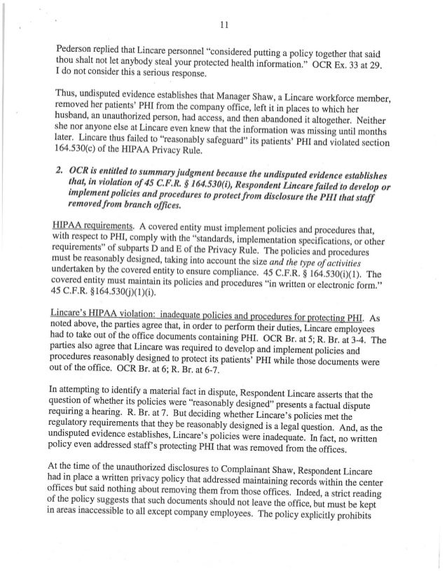 lincare hipaa remediated decision by administrative judge lincare order form