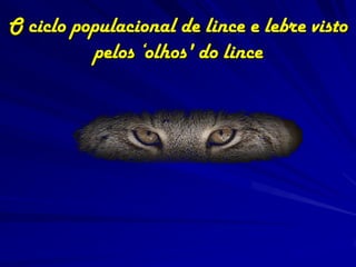 O ciclo populacional de lince e lebre visto
          pelos ‘olhos' do lince
 