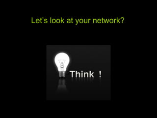Let’s look at your network? 