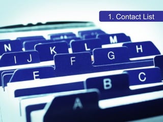 1. Contact List 