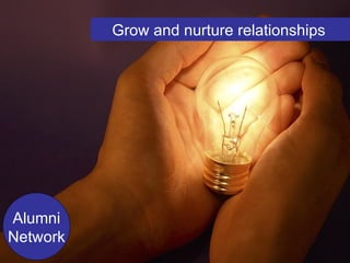Alumni Network Grow and nurture relationships 