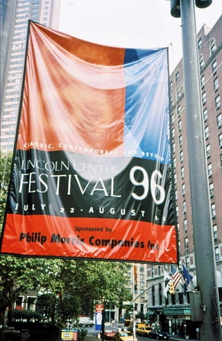 Lincoln center 96 philip morris banner