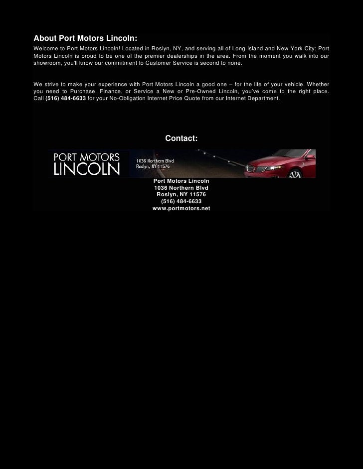 Lincoln Dealer Serving Port Washington Offers Huge Savings On Car Ser