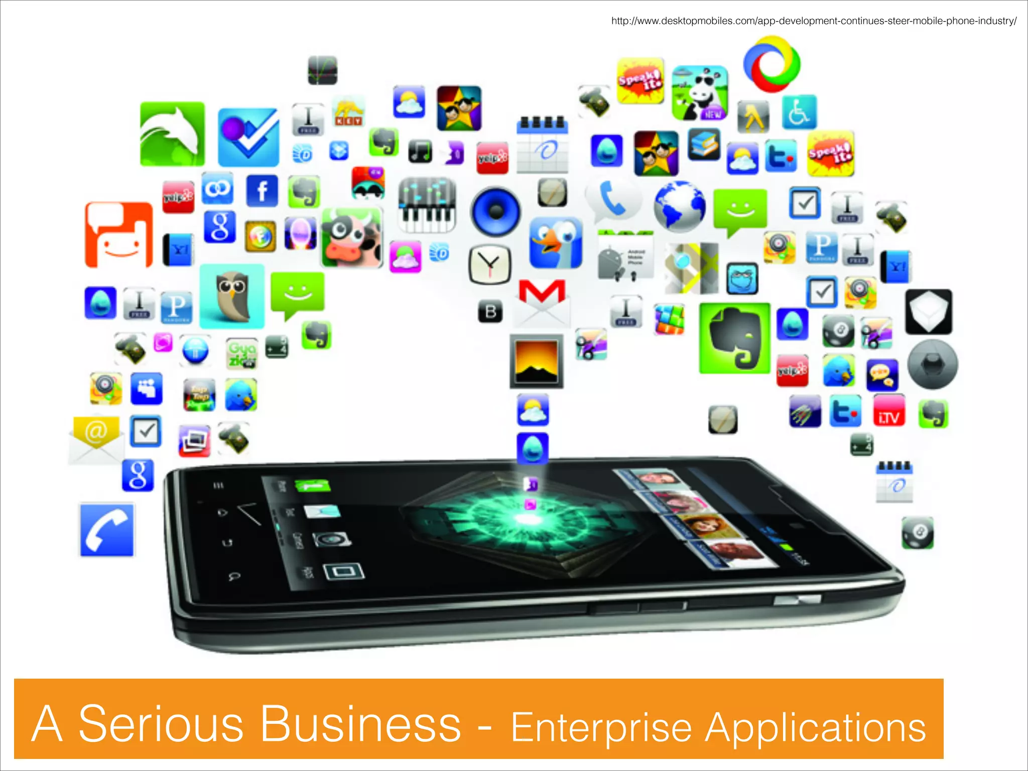 http://www.desktopmobiles.com/app-development-continues-steer-mobile-phone-industry/

A Serious Business -

Enterprise Applications

 