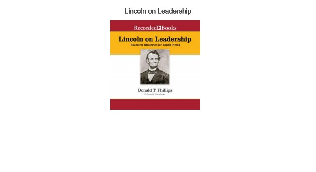 Lincoln on Leadership free audiobooks online