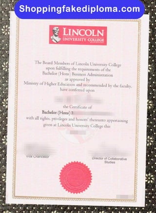 Lincoln University College fake degree from shoppingfakediploma.com 