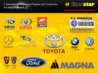 Reference Projects and Customers 项目和顾客的简要参考  A Selection of Reference Projects and Customers 