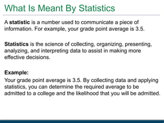 Chapter 1 of the book Basic Statistics as described by teacher | PPTX