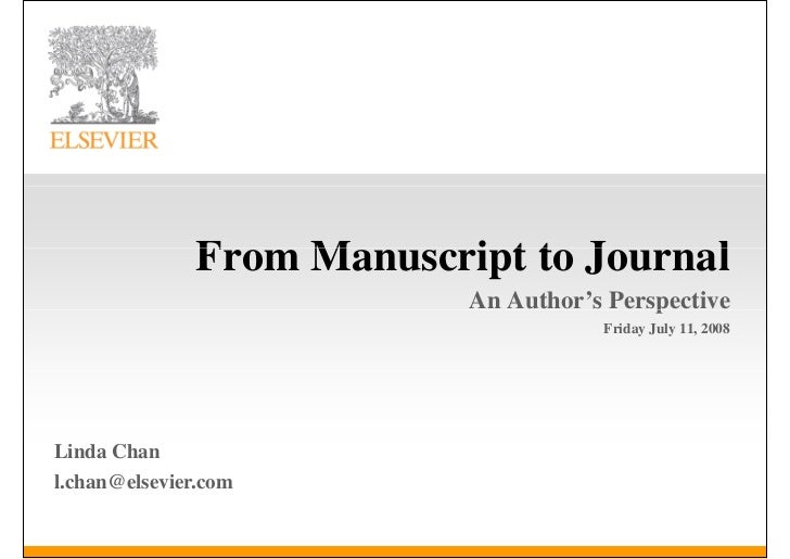 From manuscript to journal