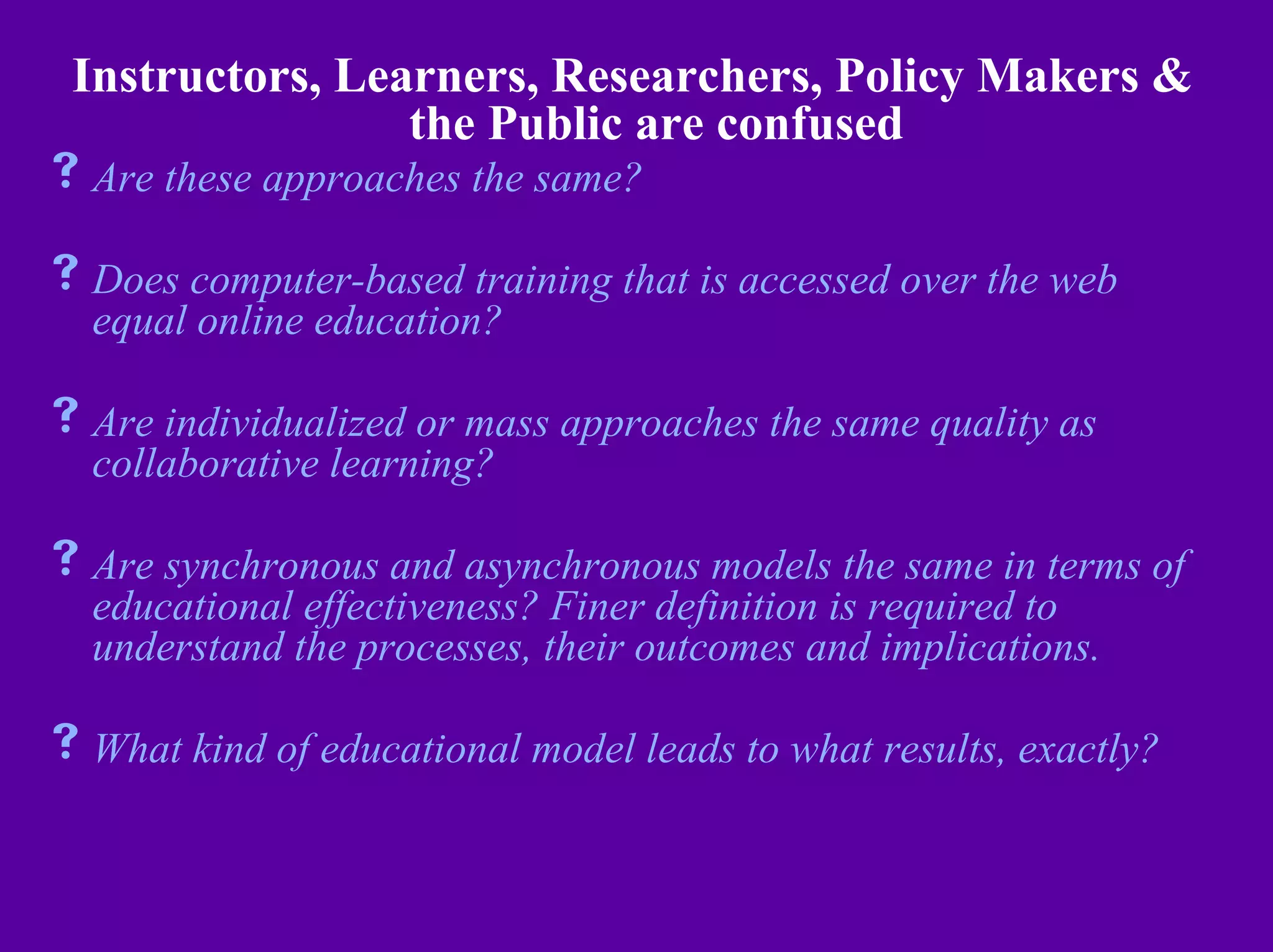 Linda Harasim on Online Collaborative Learning