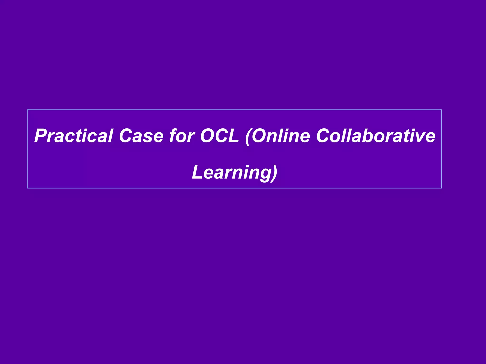 Linda Harasim on Online Collaborative Learning