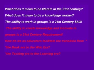 Linda Harasim on Online Collaborative Learning