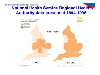 National Health Service Regional Health
  Authority data presented 1994-1996
 