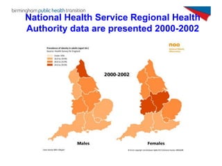 National Health Service Regional Health
Authority data are presented 2000-2002
 