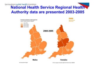 National Health Service Regional Health
Authority data are presented 2003-2005
 