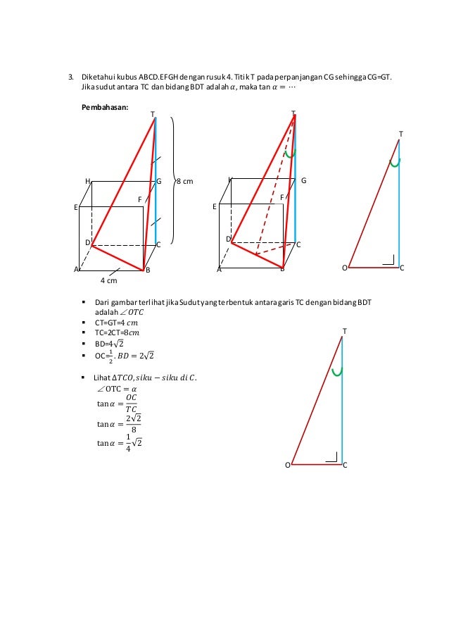 Sudut Pada Bidang Ruang Geometri