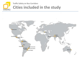 Main findings: Overall safety impact of a BRT

Macrobús, Guadalajara
 